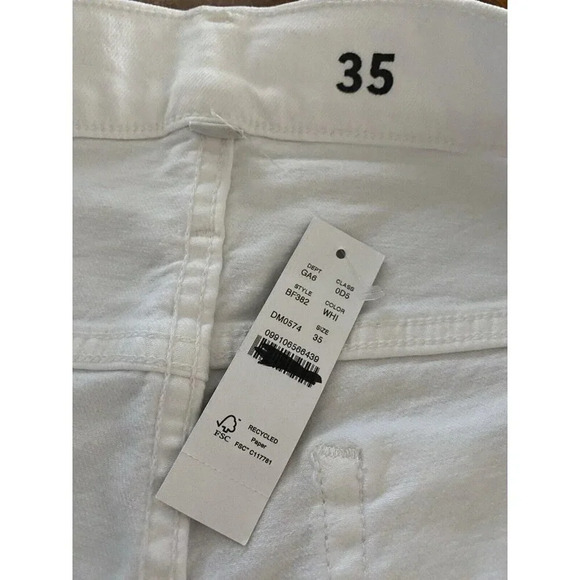 J. Crew High Rise Denim Short in White Size 35 style BF382 - Picture 7 of 8